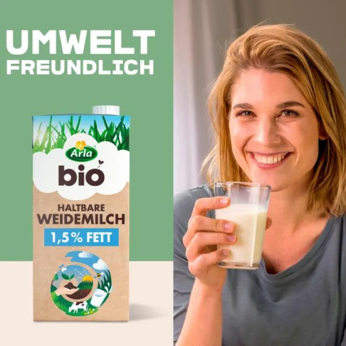 Bünting Tee Arla Bio Haltbare Weidemilch 1,5% Fett1 l