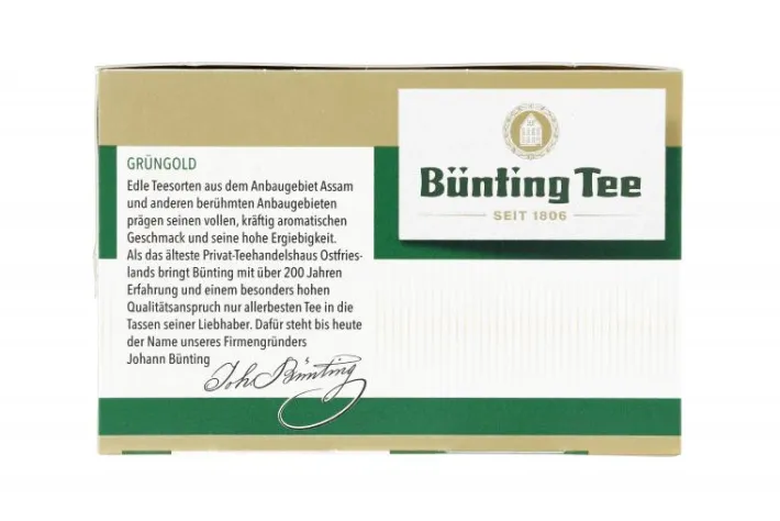 Bünting Tee Bünting Grüngold Tassenbeutel50 x 1 g