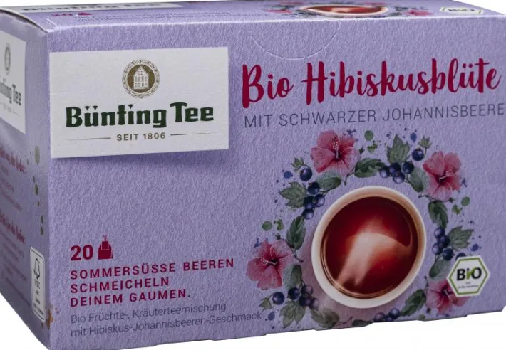 Bünting Tee Bio Hibiskusblüte mit schwarzer Johannisbeere20 x 2,50 g