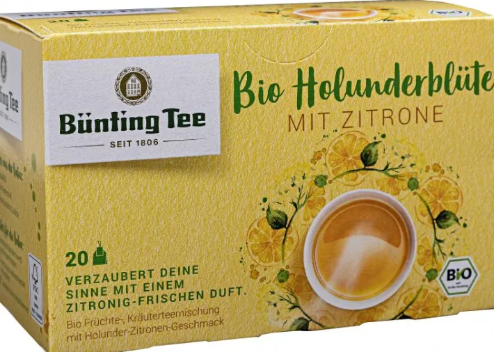 Bünting Tee Bio Holunderblüte mit Zitrone20 x 2,50 g