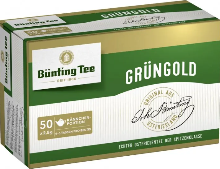 Bünting Tee Grüngold Kannenbeutel50 x 2,80 g