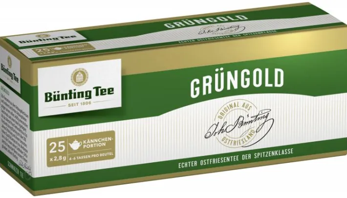 Bünting Tee Grüngold Kannenbeutel25 x 2,80 g