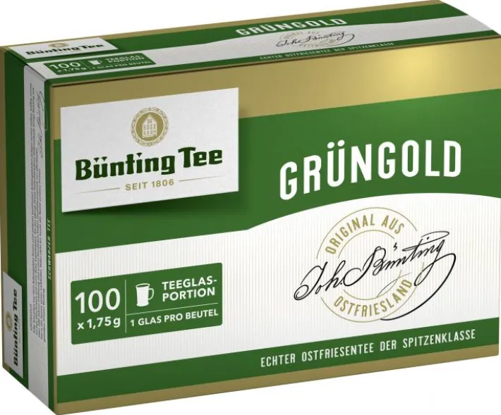 Bünting Tee Grüngold Tassenbeutel100 x 1,75 g