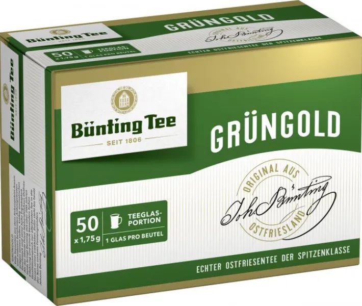 Bünting Tee Grüngold Tassenbeutel50 x 1,75 g