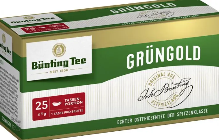 Bünting Tee Grüngold Tassenbeutel25 x 1 g