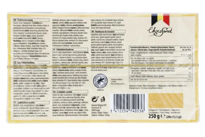 Bünting Tee Choco Sweet Belgische Schokoladen Pralinen Selection250 g