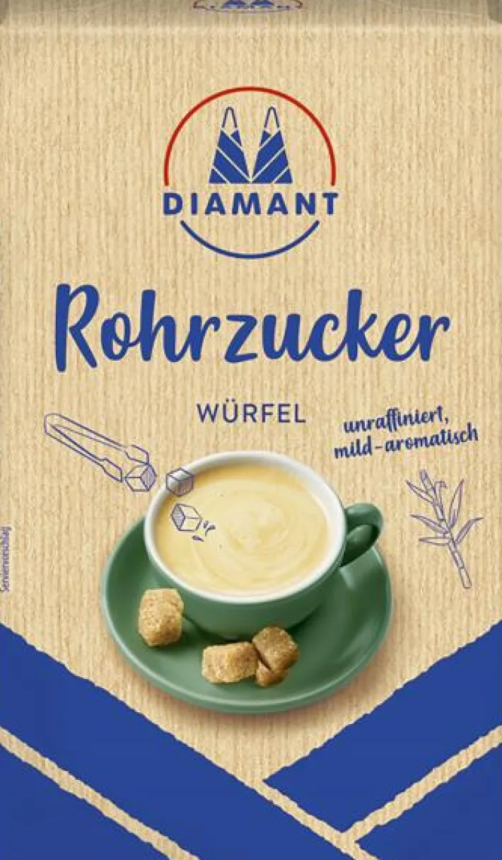 Bünting Tee Diamant Würfel Rohrzucker unraffiniert500 g