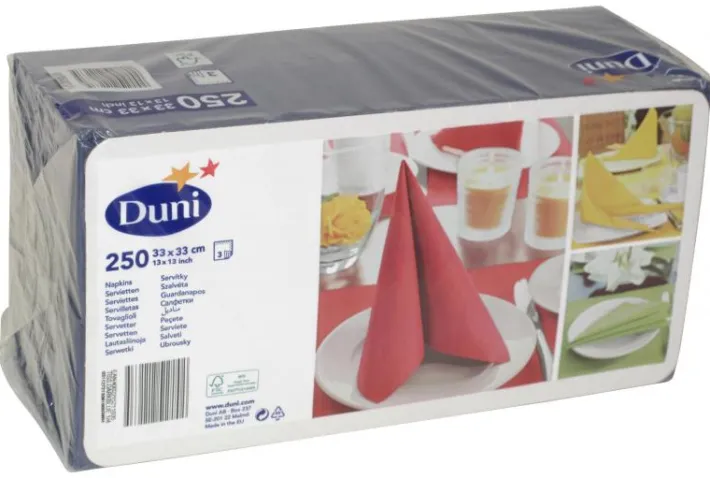 Bünting Tee Duni Servietten 33 x 33cm dunkelblau250 St.