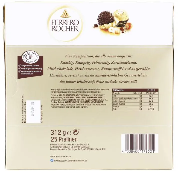 Bünting Tee Ferrero Rocher312,50 g