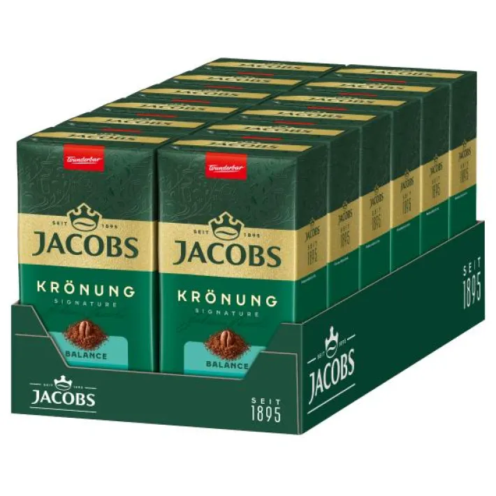 Bünting Tee Jacobs Filterkaffee Krönung Balance12 x 0,50 kg