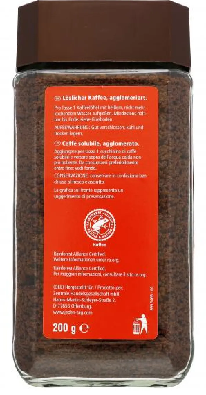 Bünting Tee Jeden Tag Extra löslicher Bohnenkaffee200 g
