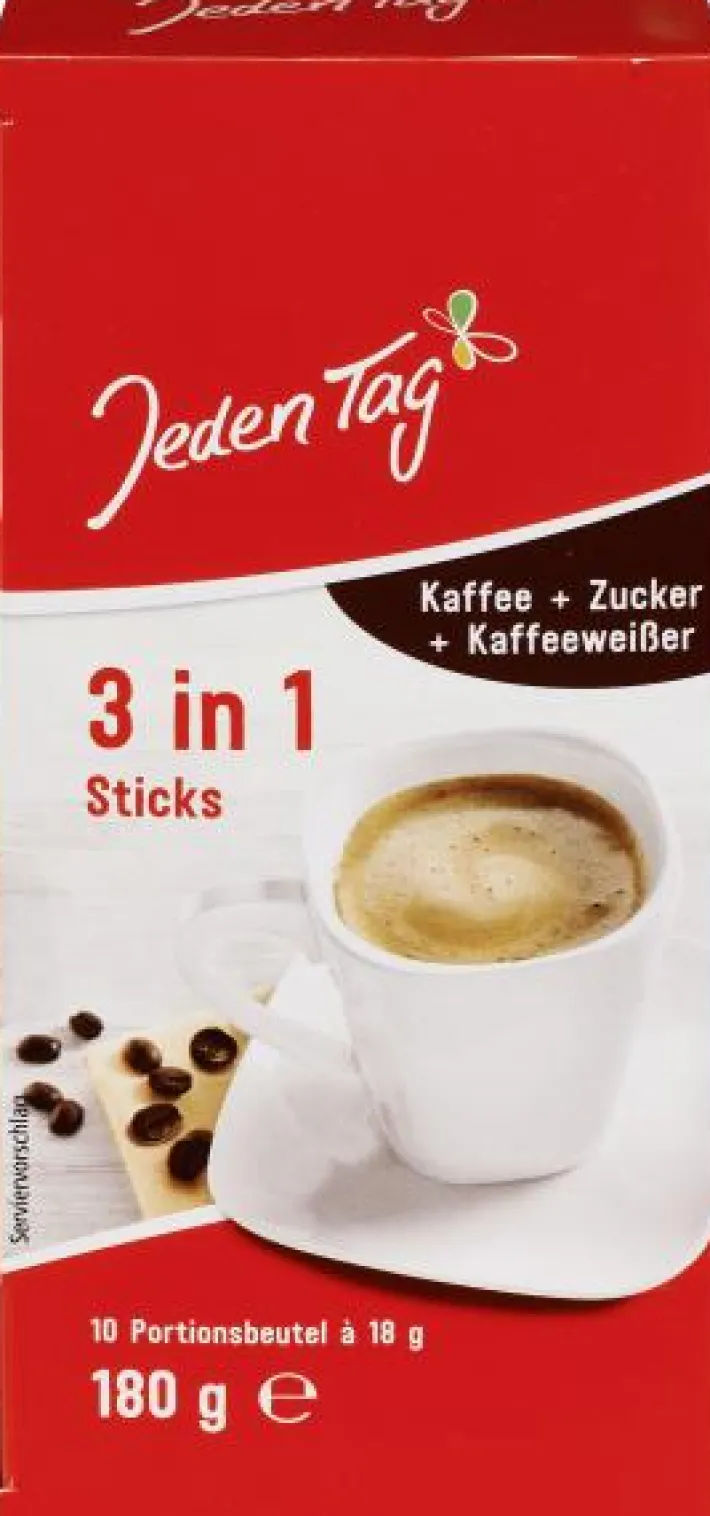 Bünting Tee Jeden Tag 3in1 Kaffee Sticks180 g