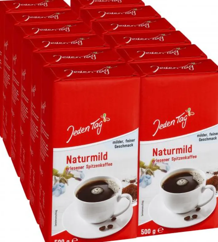 Bünting Tee Jeden Tag Naturmild Kaffee12 x 0,50 kg
