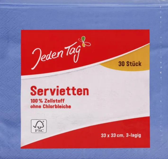 Bünting Tee Jeden Tag Servietten 33x33cm blau30 St.