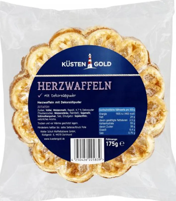 Bünting Tee Küstengold Herzwaffeln175 g